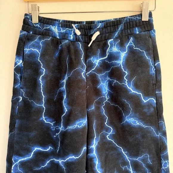 Abercrombie Kids Blue Lightning Pattern Shorts Soft and comfy Boys Size 15/16 - Picture 4 of 8